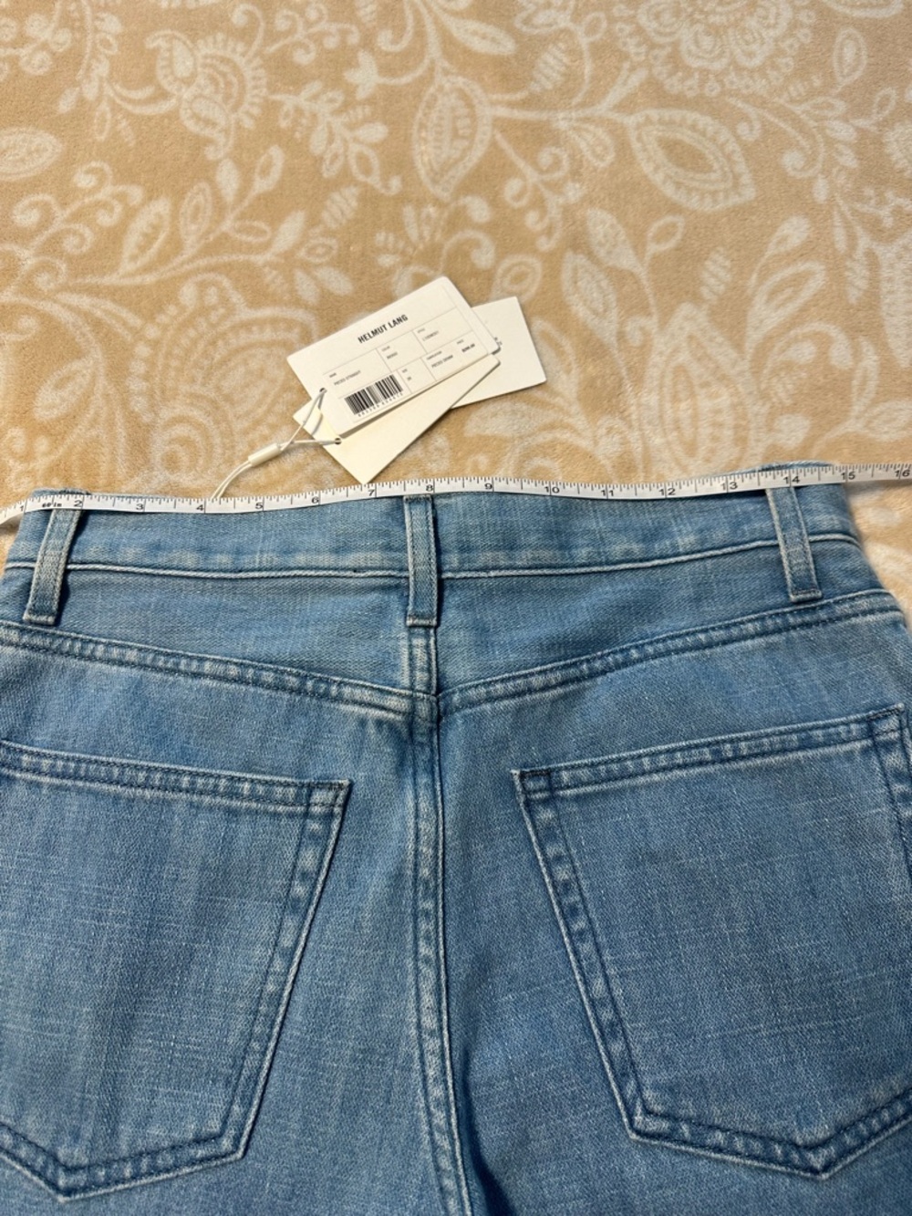 Helmut Lang Two-Tone Patchwork Blue Straight Jeans - Picture 14 of 15